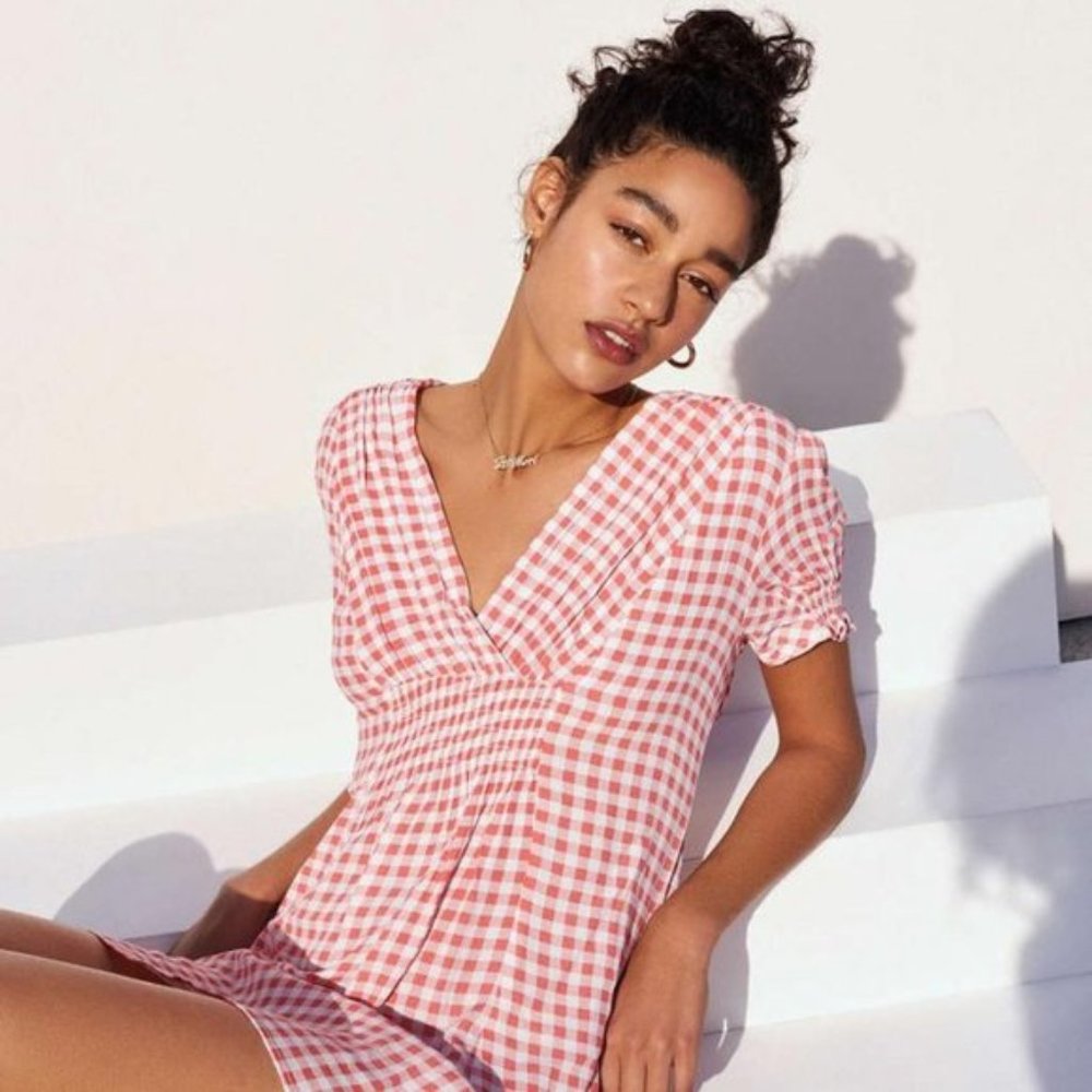 Urban Outfitters Pink Gingham Dress